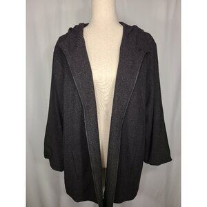 Norton McNaughton Woman Long Sleeves Coat Jacket Black Size 1X A143